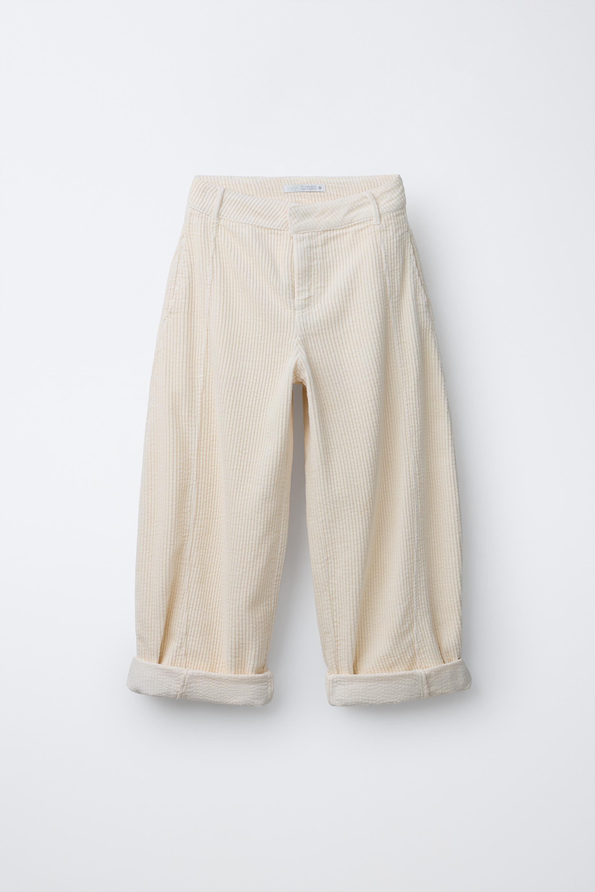 PANTALON BARREL EN VELOURS CÔTELÉ